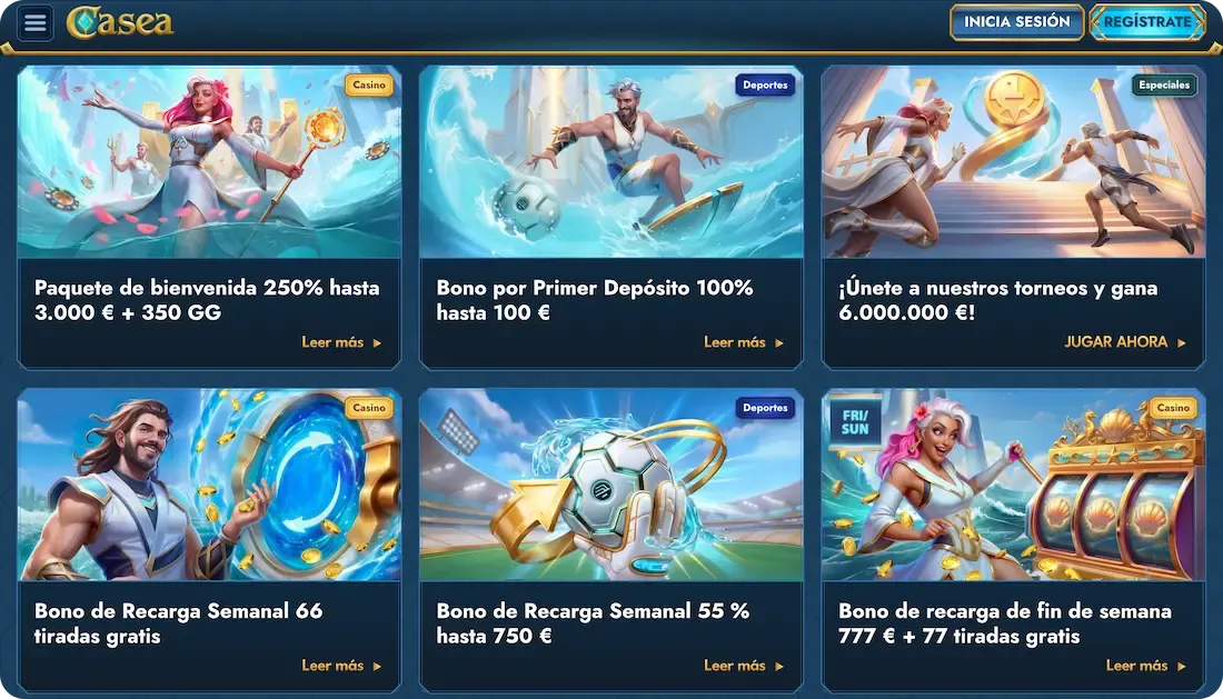 bonos del casino casea