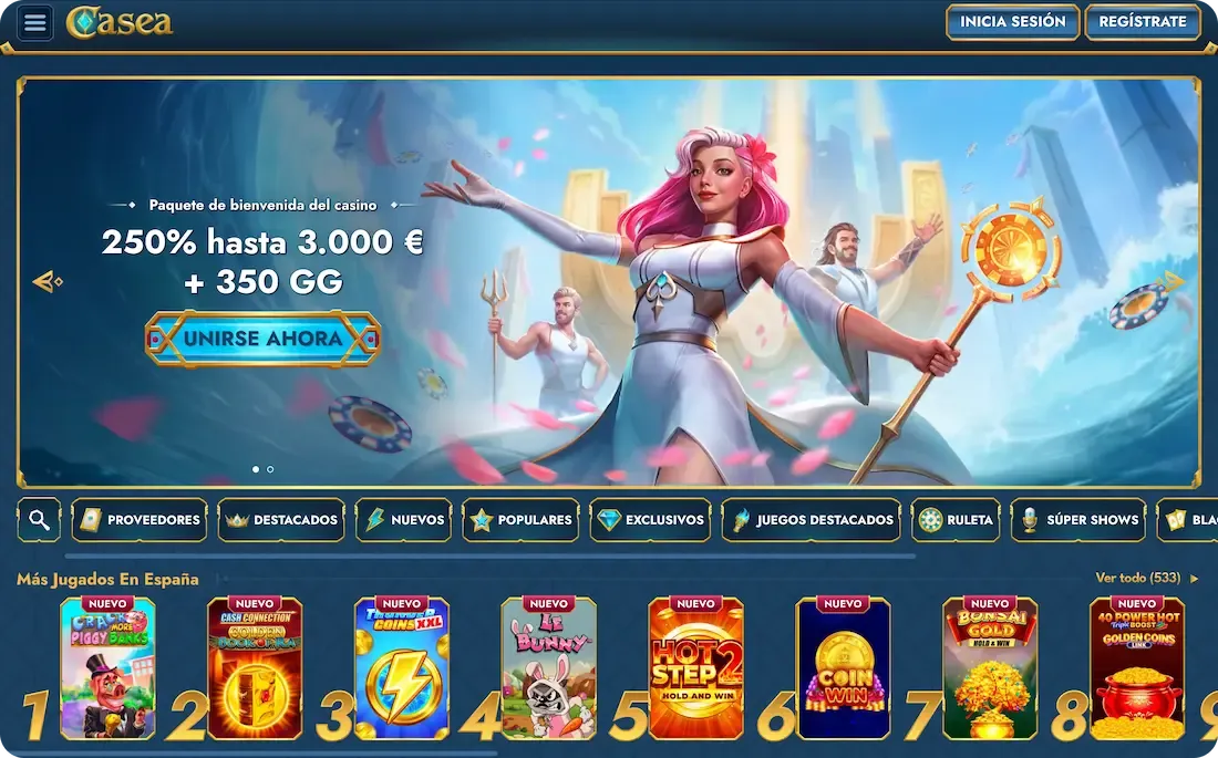 sitio web del casino casea